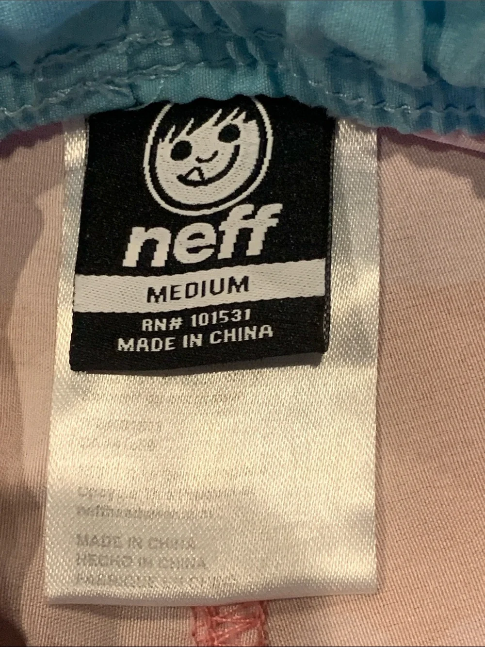 Neff Mens Pink Red Floral Duck Print Board Shorts Swim Trunks Medium